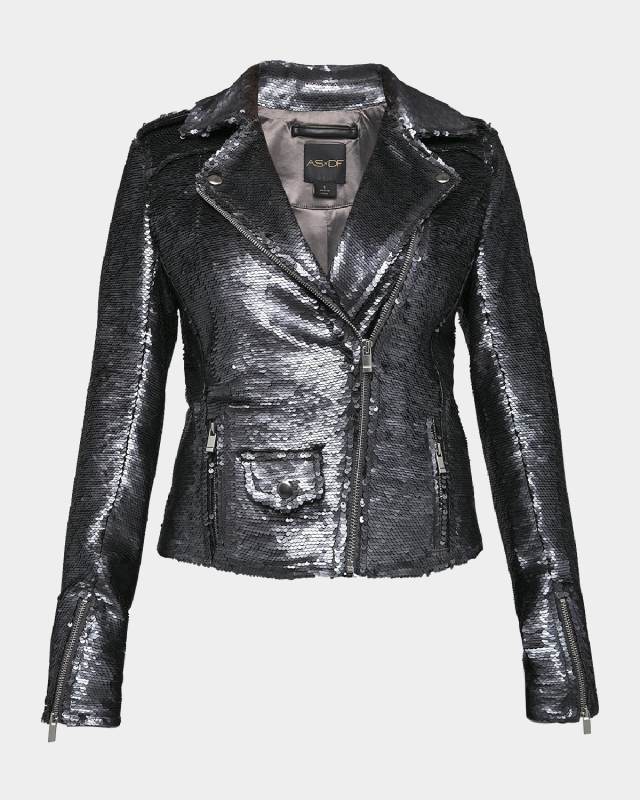 Lullaby Sequined Moto Jacket